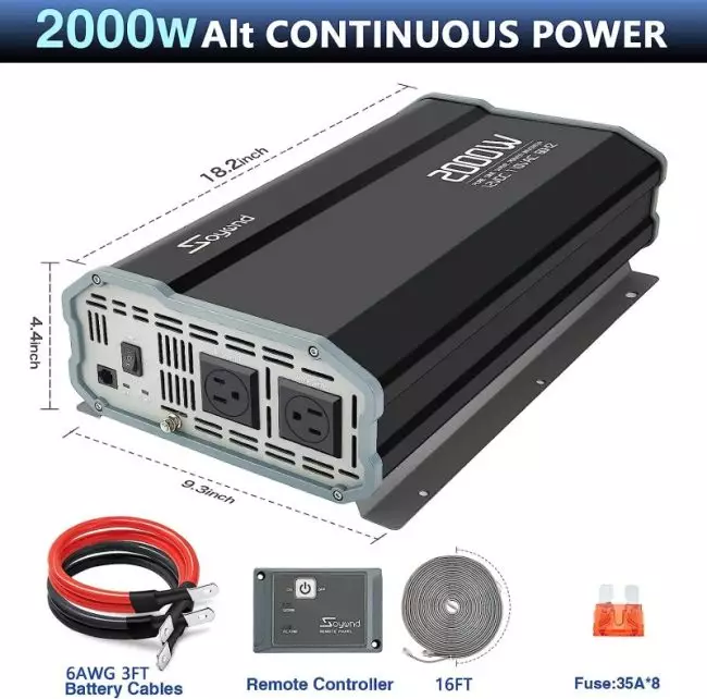 Pure sine wave power inverter with ground terminal protection to reduce electromagnetic interference