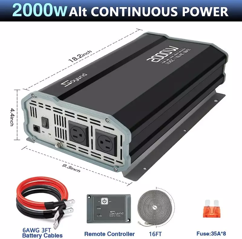 Pure sine wave power inverter with ground terminal protection to reduce electromagnetic interference