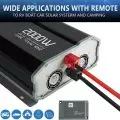 Power inverter with wired remote controller for easy control and status check
