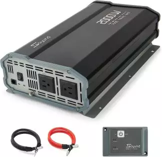 SOYOND Power Inverter Pure Sine Wave 2000 Watt with remote controller and dual AC outlets