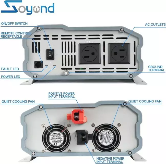 2000W pure sine wave inverter suitable for sensitive electrical appliances