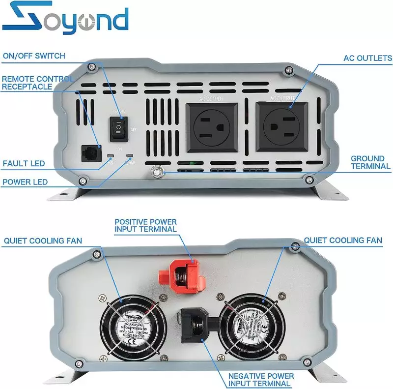 2000W pure sine wave inverter suitable for sensitive electrical appliances