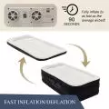 Extra thick waterproof comfort quilt top King Koil air mattress with extra spinal support
