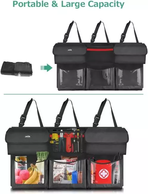 Oasser Back Seat Trunk Organizer for Efficient and Stylish Storage