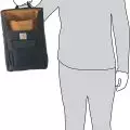 Carhartt Car Organizer that attaches to the head rest of car seat with webbing strap and side release buckle