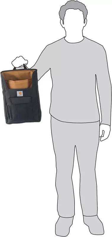 Carhartt Car Organizer that attaches to the head rest of car seat with webbing strap and side release buckle