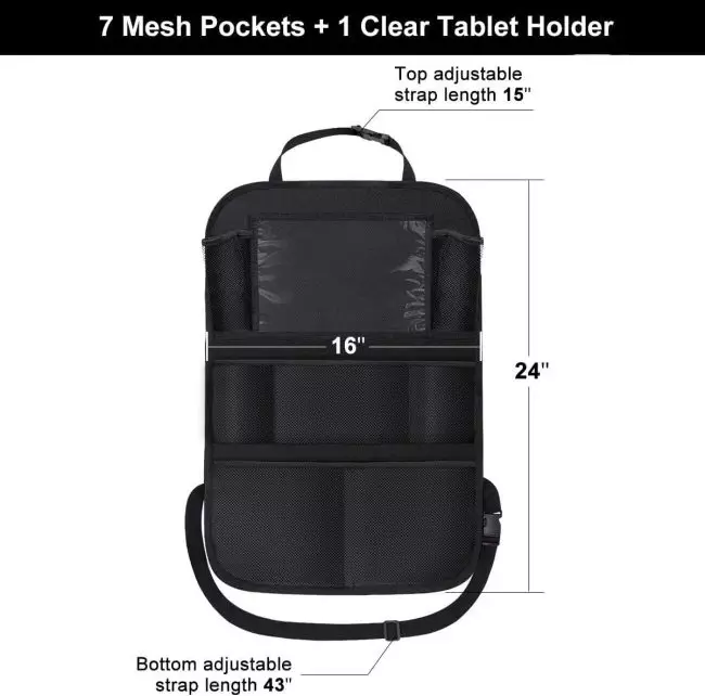 ONE PIX Backseat Car Organizer for kids with easy installation feature