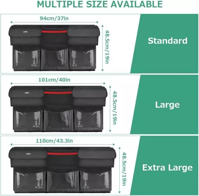 Oasser Trunk Organizer with Spacious Storage Compartments