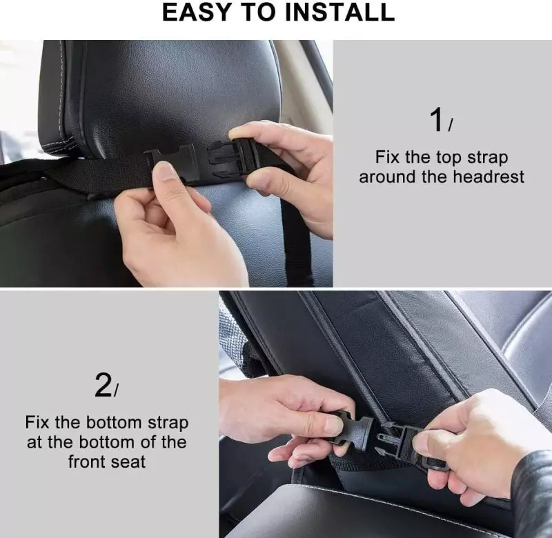 Durable and sag-proof ONE PIX Backseat Car Organizer made of BPA-free 1680D oxford fabric