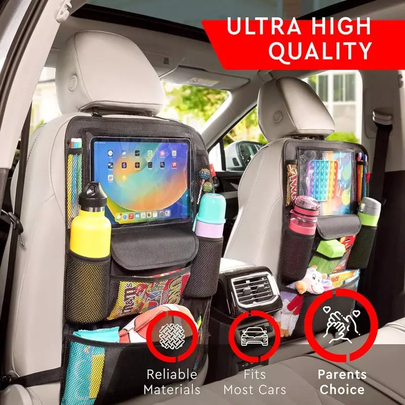 Backseat car organizer from Helteko with versatile pockets