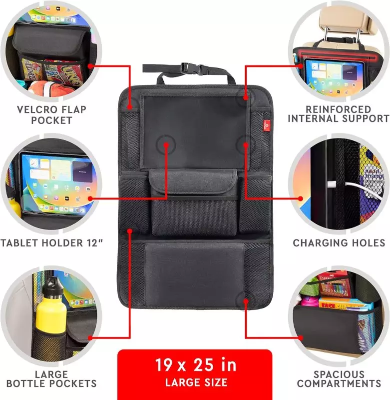 Easy to install and clean backseat organizer by Helteko