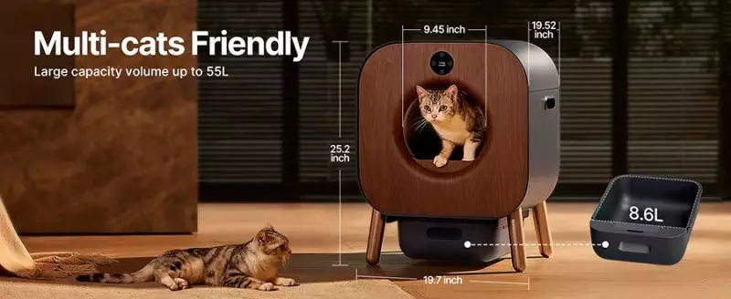 Self Cleaning Cat Litter Box- multi cats friendly