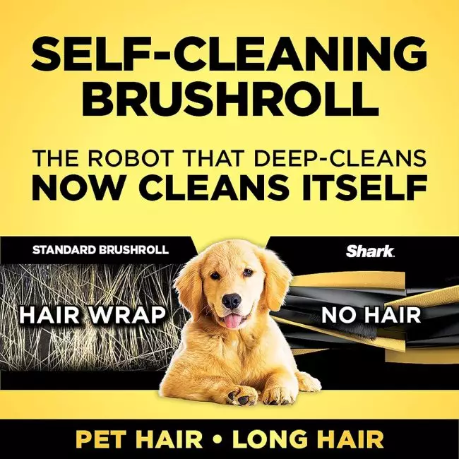 Shark IQ Robot Vacuum methodically cleaning rows for thorough room coverage