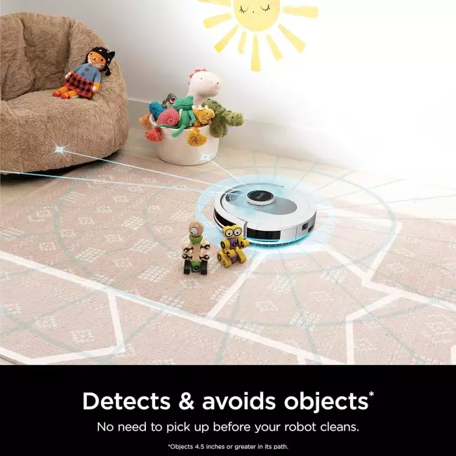 Voice-controlled Shark AI Robot Vacuum compatible with Amazon Alexa and Google Assistant