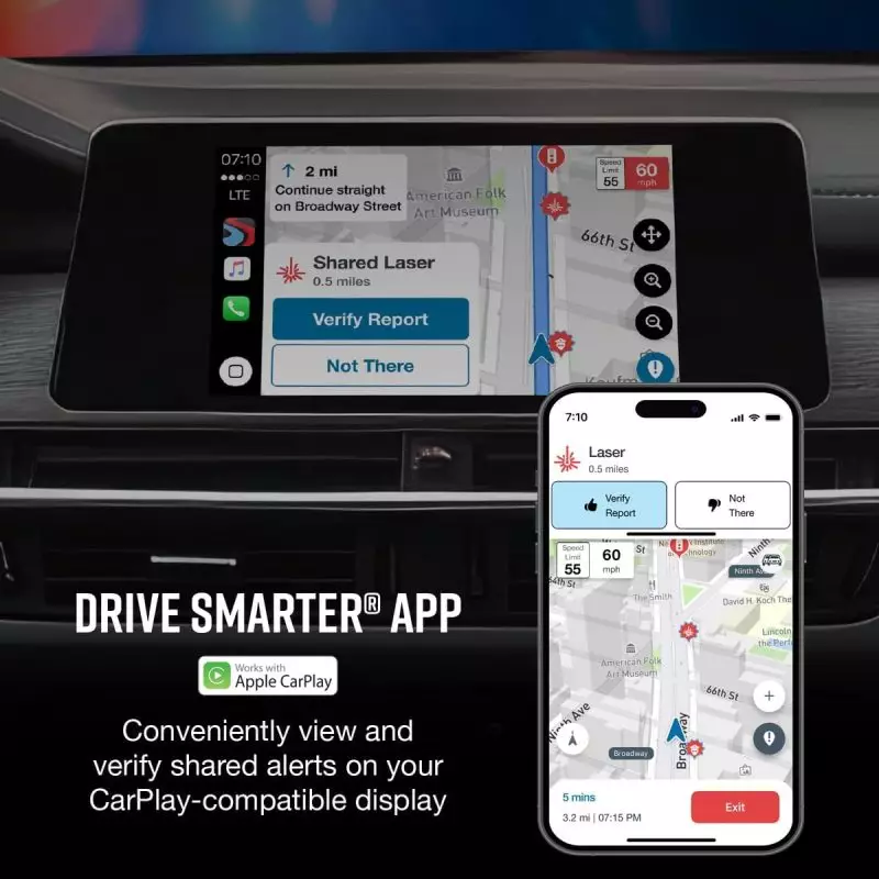 Escort Max 360 radar seamlessly integrates with Escort Live for shared alerts