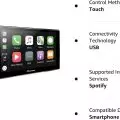 Complete accessory set for the Pioneer double din radio, including harness, USB cable, and Bluetooth microphone