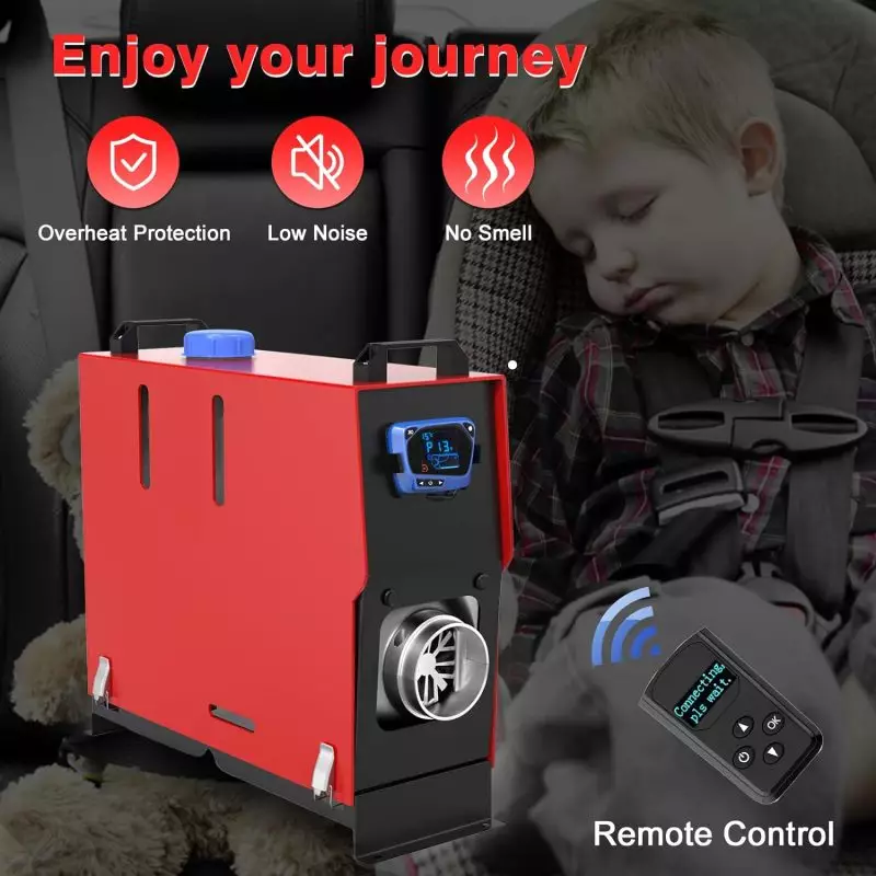 Compact forced air heater for trucks, ensuring a warm cabin during winter travels