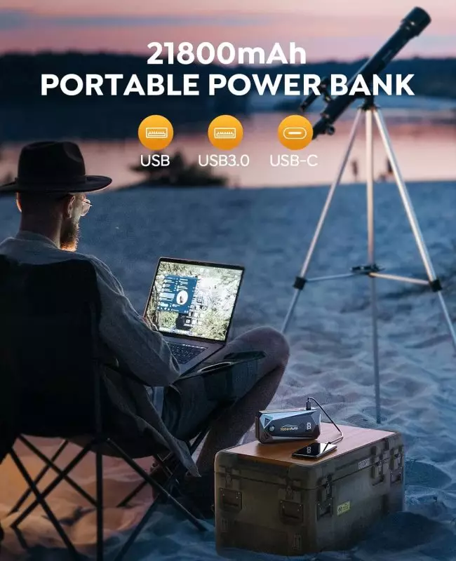 Compact and Lightweight YaberAuto Jump Starter for On-the-Go Battery Boost