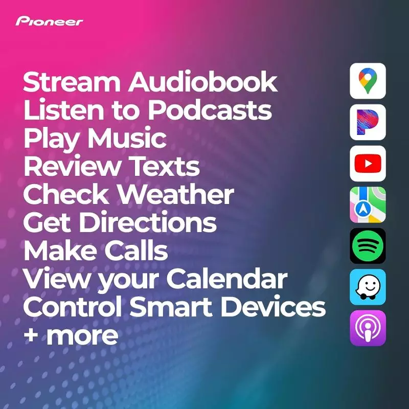 Pioneer Touchscreen Radio with High-Resolution Display and Sound Tuning Features