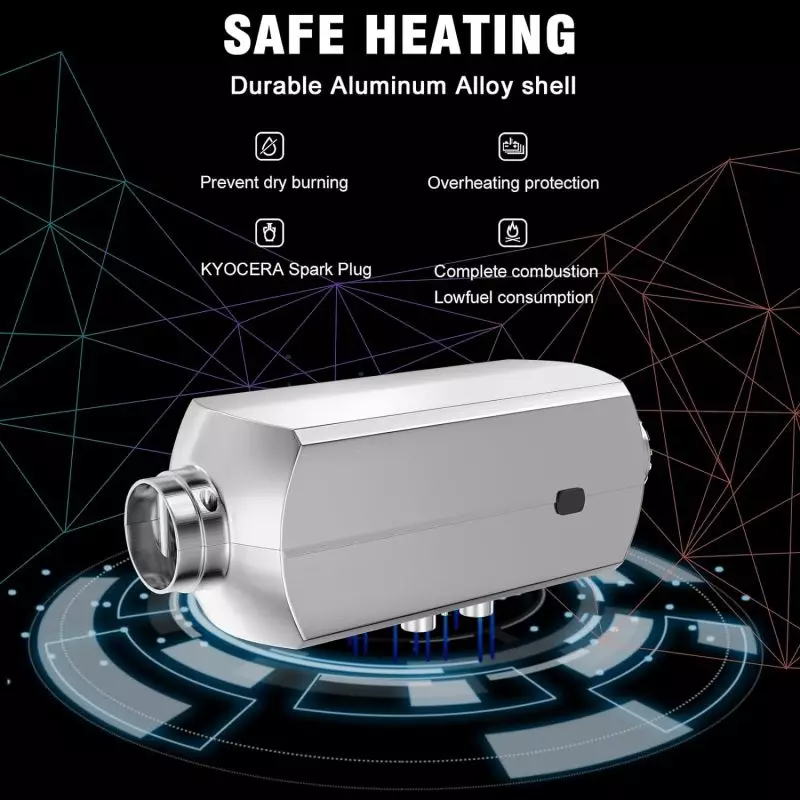 All-in-one portable diesel heater by IMAYCC, easy to install and operate with remote control