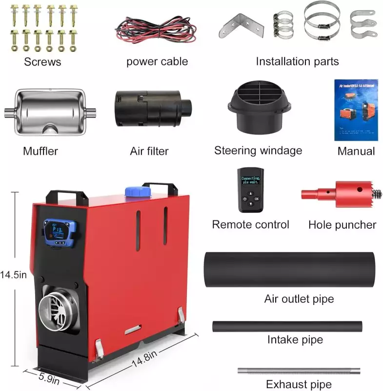 Versatile forced air heater by IMAYCC suitable for cars, RVs, and marine applications