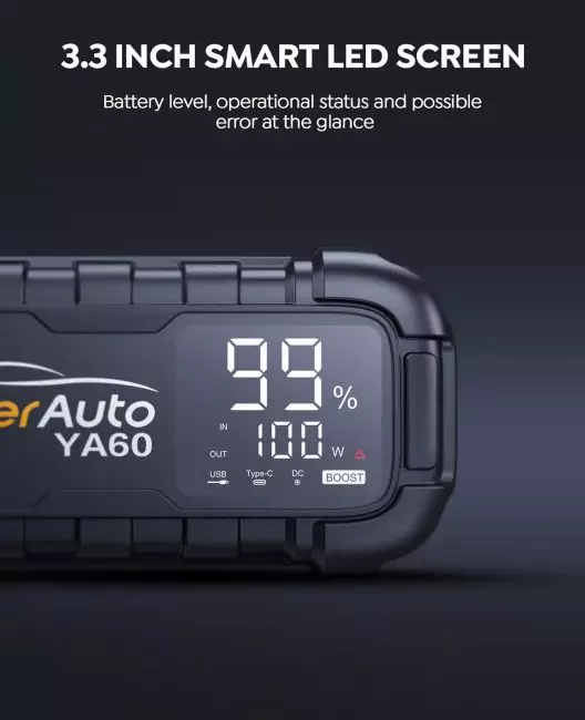 YaberAuto Jump Starter 6000 equipped with advanced safety protection features