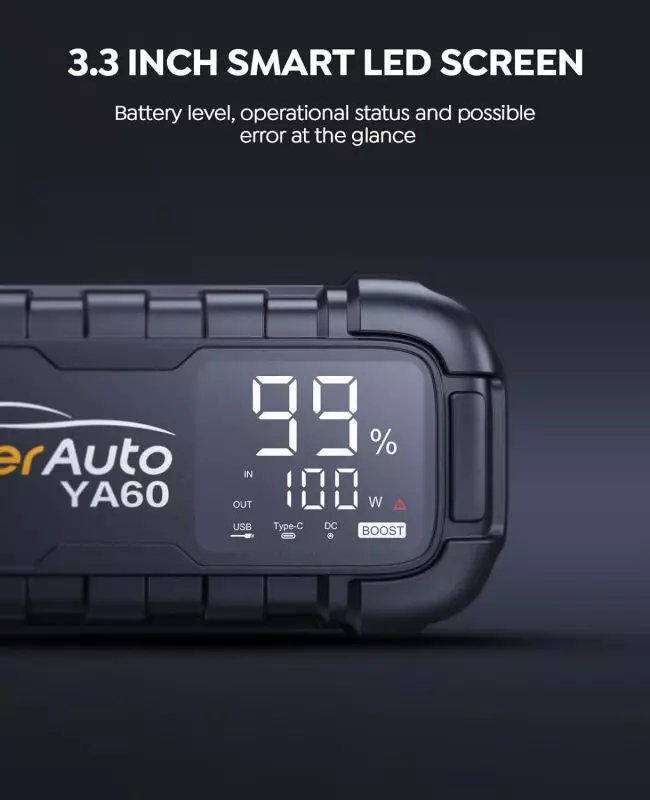 YaberAuto Jump Starter 6000 equipped with advanced safety protection features