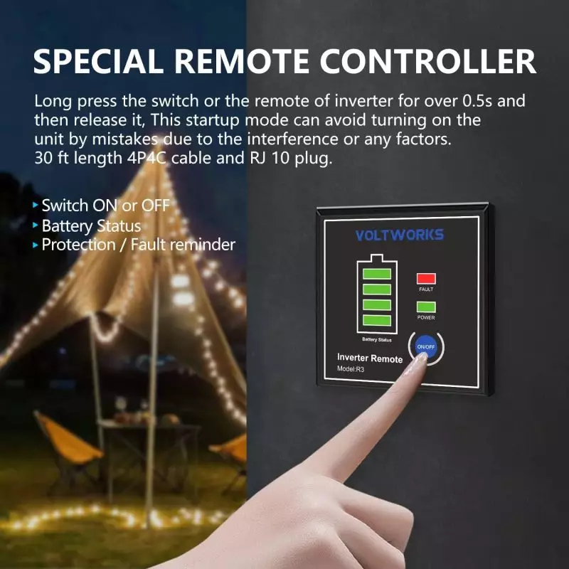 Complete Package of VOLTWORKS 3000W Pure Sine Wave Inverter with Accessories and Manual