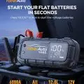 YaberAuto Jump Starter 6000 with 45W fast charging technology