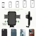 EOCAHO cup phone holder mount designed to fit all phones and thick cases, showing the adjustable side arms and support foot
