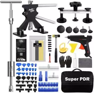 Comprehensive paintless dent repair tools set for car body restoration