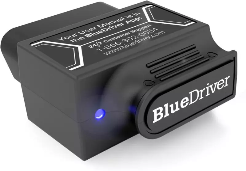 BlueDriver OBDII Scan Tool – Diagnose Vehicle Issues Effortlessly BlueDriver Pro Bluetooth OBDII Scanner Plugged into Car's OBD Port