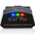 Vgate iCar Pro OBDII diagnostic device with indicator lights showing connectivity status