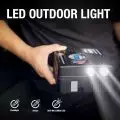 JF EGWO 3000 multifunctional LED outdoor light with 400 Lumen illumination,   featuring Flashlight,   Strobe,   SOS,   and Starter Port for jump-starting vehicles