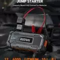 AstroAI portable jump starter with 24,  000 mAh capacity and 4000 amps,   suitable for up to 10L gas and 8L diesel engines