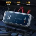 YaberAuto battery jump starter with clamps,  3000A peak for up to 9.0L gas and 8.0L diesel engines