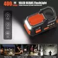 Biuble LED flashlight with 400-lumen output and three lighting modes: Solid,   Flash,   and SOS,   ideal for family trips,   car maintenance,   power outages,   and adventure camps