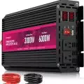 ROARBATT 12 Voltage Inverter with 3000W Continuous and 6000W Peak Power,   featuring Dual AC Outlets and USB Port