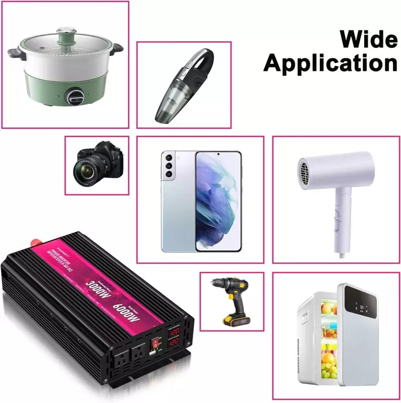 Explore Versatile Applications of 12 Voltage Inverter | RV Power Solutions Wide Application of 12 Voltage Inverter, Supporting Devices like Electric Cookers, Cameras, Smartphones, and More