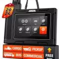 ANCEL diagnostic tool displaying options for Diesel OBD, OBDII, and other commercial vehicle systems, labeled as New Version 2024