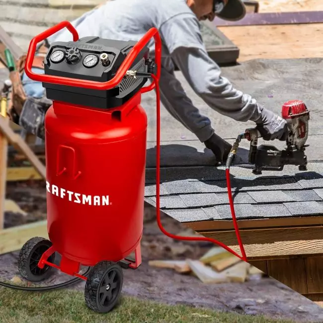 Craftsman 20 Gallon Air Compressor, Oil-Free 1.8 HP, 175 PSI, Dual Couplers - Image 5