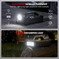 Top section shows a 2000 Lumens Ultra LED Flashlight with multiple functions,   and bottom section features a 5 Watts COB Camping Light