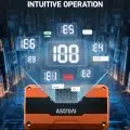AstroAI digital device showcasing intuitive screen with START,   BOOST,   USB-C,   and REVERSE labels