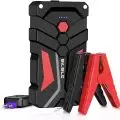 BIUBLE portable jump starter unit with LED indicators,   red and black jumper cables