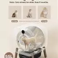 Enclosed 55-liter device for cats weighing between 3.3 and 17.6 lbs,   suitable for those older than 6 months