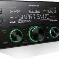 Pioneer car stereo system featuring a digital display, Bluetooth connectivity, smartphone sync, and audio controls