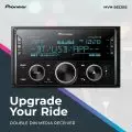 Pioneer MVH-S622BS Double DIN Media Receiver with display showing media options like USB and APP