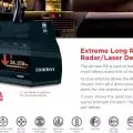 Uniden R8 Extreme Long Range Radar/Laser Detector with dual antennas and OLED display installed in a car