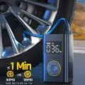 JET-INFLATE digital tire inflator displaying 036 PSI, connected to car tire 195/70 R15 via blue hose, 2024 Best Tire Product