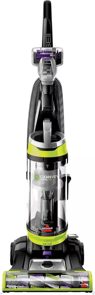 Bissell CleanView Swivel Pet Upright Vacuum Cleaner with TurboEraser Pet Tool and clear dustbin for easy pet hair cleanup
